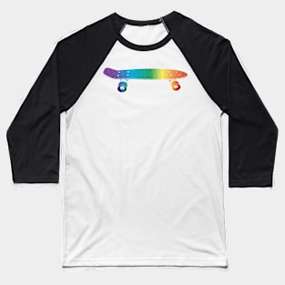 Rainbow Penny Board Baseball T-Shirt